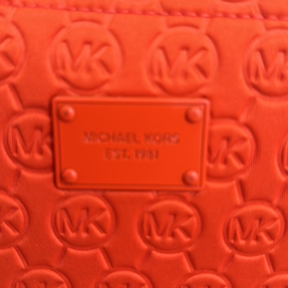 Michael Kors Orange Quilted Signature Tote - Picture 3 of 7
